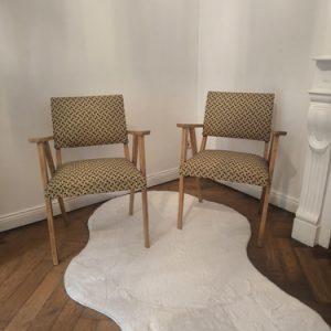 La Brocante de Paula Fauteuils Bridge année 50