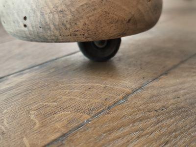 La Brocante de Paula Table Henri II en Noyer Massif Rénovée — Modèle Modulable à Roulettes